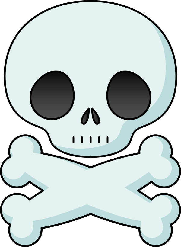 Free Human Skeleton Clipart, Download Free Clip Art, - Skull And Crossbones - Png Download (600x818), Png Download