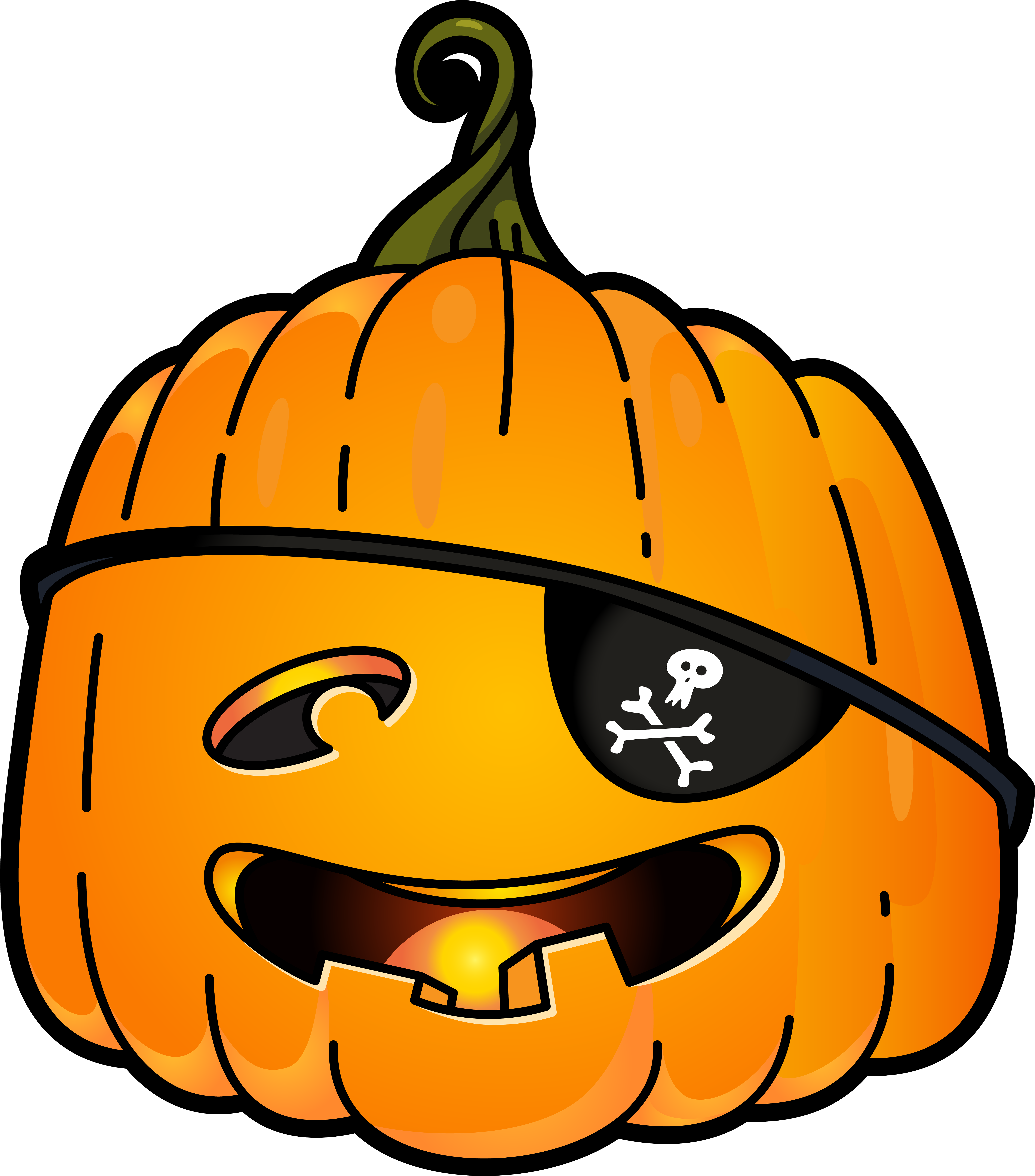 You Might Also Like - Halloween Pirate Pumpkin Art Clipart (528x600), Png Download