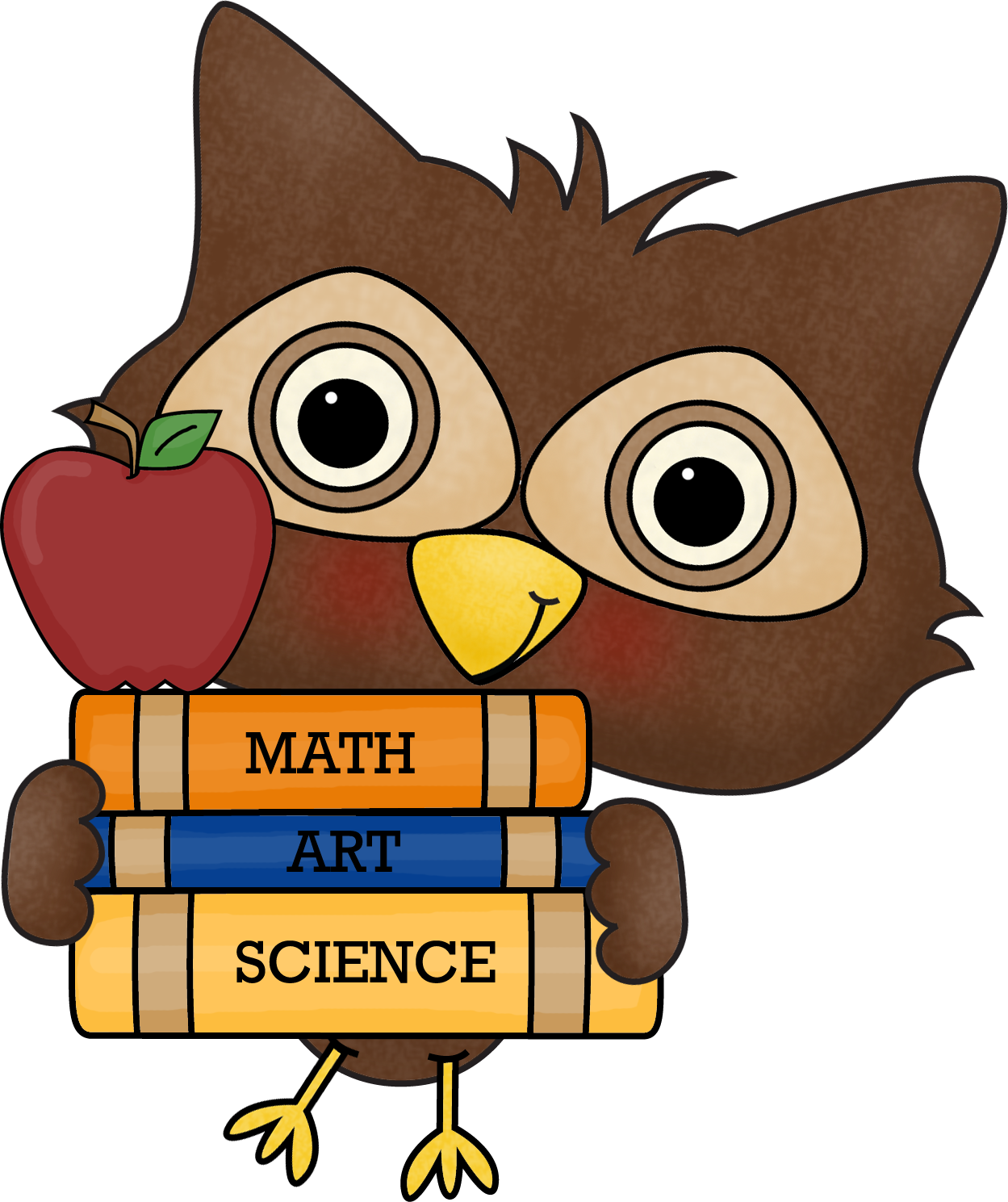 Owl School Supplies Pictures - Clip Art - Png Download (1249x1489), Png Download