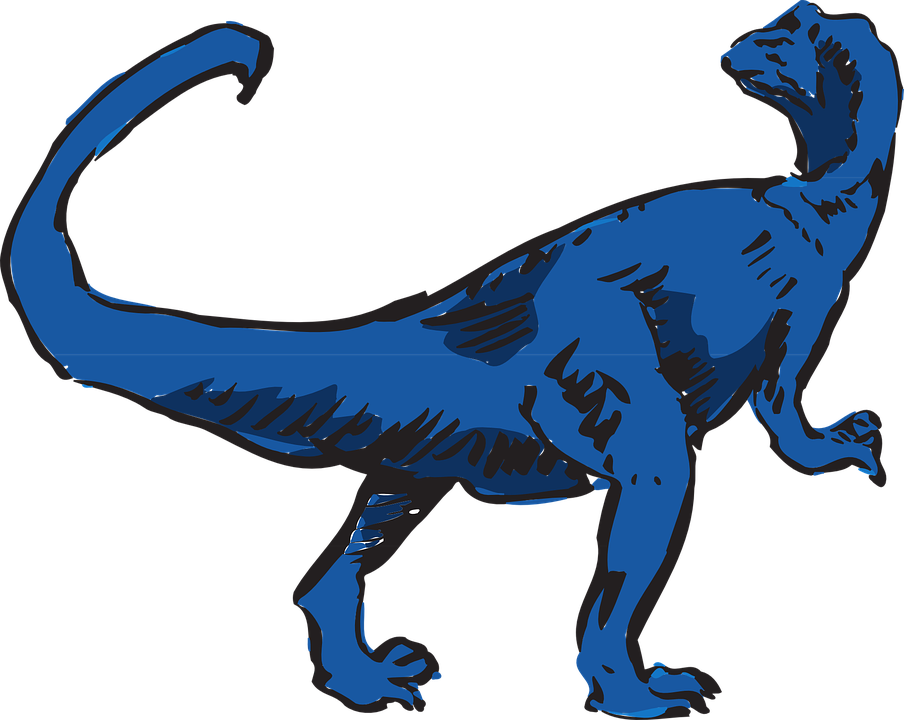 Blue Clipart T Rex - Dinosaur - Png Download (640x480), Png Download