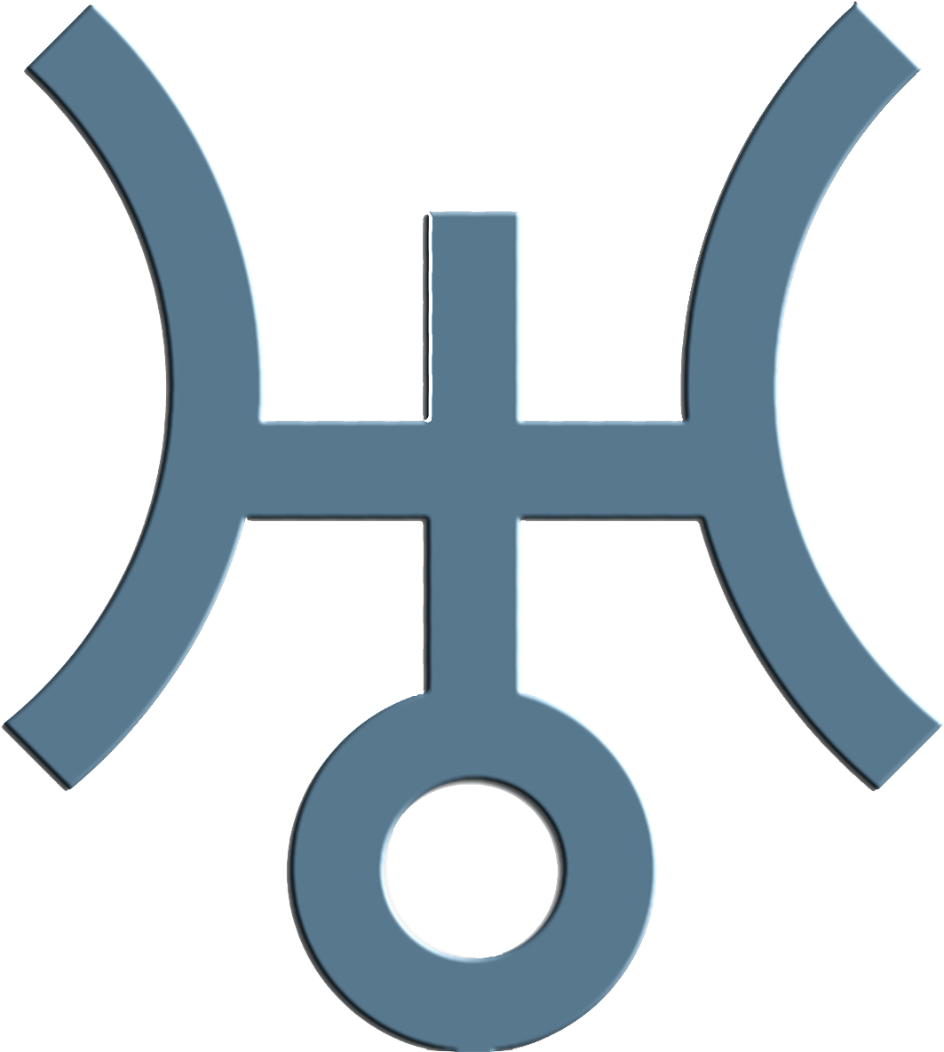 Tartarus Greek Mythology Symbol - Uranus Planet Symbol Png Clipart (1063x1185), Png Download