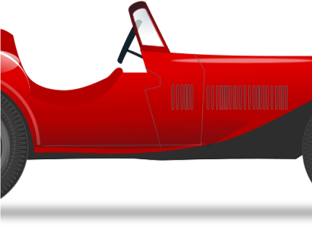 Classic Car Clipart - Red Vintage Sports Car Shower Curtain - Png Download (640x480), Png Download