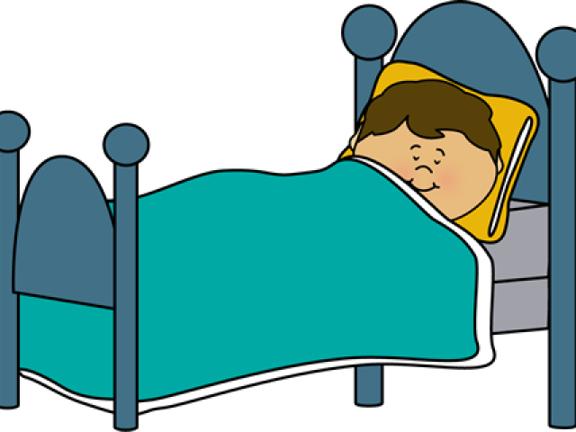 Boy In Bed Clip Art - Png Download (640x480), Png Download