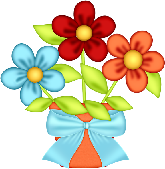 Pin By Lucia Fatima On Sementinhas De Jesus - Maceta Con Flores Animadas Clipart (646x674), Png Download