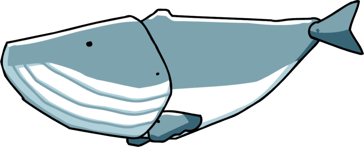 Whale - Scribblenauts Wiki - Whale Png Scribblenauts Clipart (1245x505), Png Download