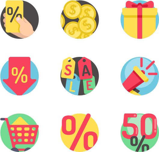 Black Friday - Free Flat Icons Clipart (600x564), Png Download