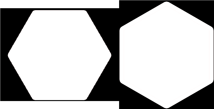 Hexagon Clipart Hexagonal - White Hexagon Transparent Background - Png Download (883x485), Png Download