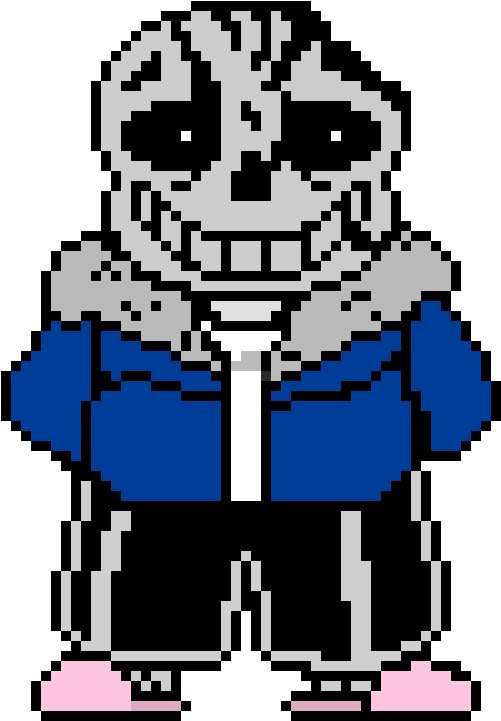 Sans/dead Timeline Sans - Bad Time Sans Pixel Art Clipart (550x740), Png Download