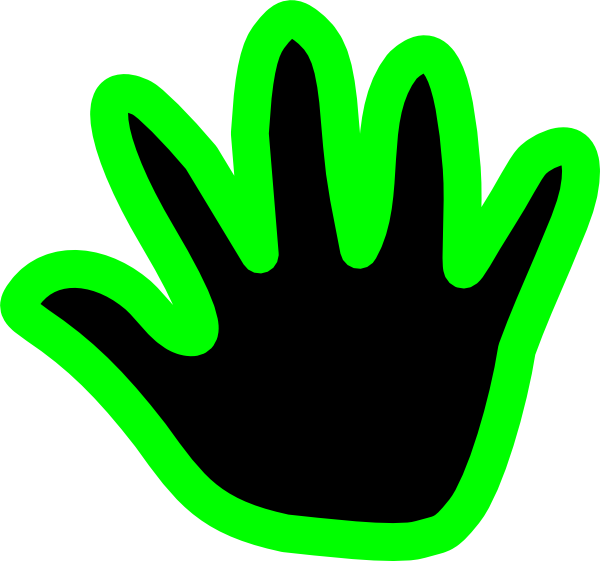 Light Hand Print Clipart (600x561), Png Download