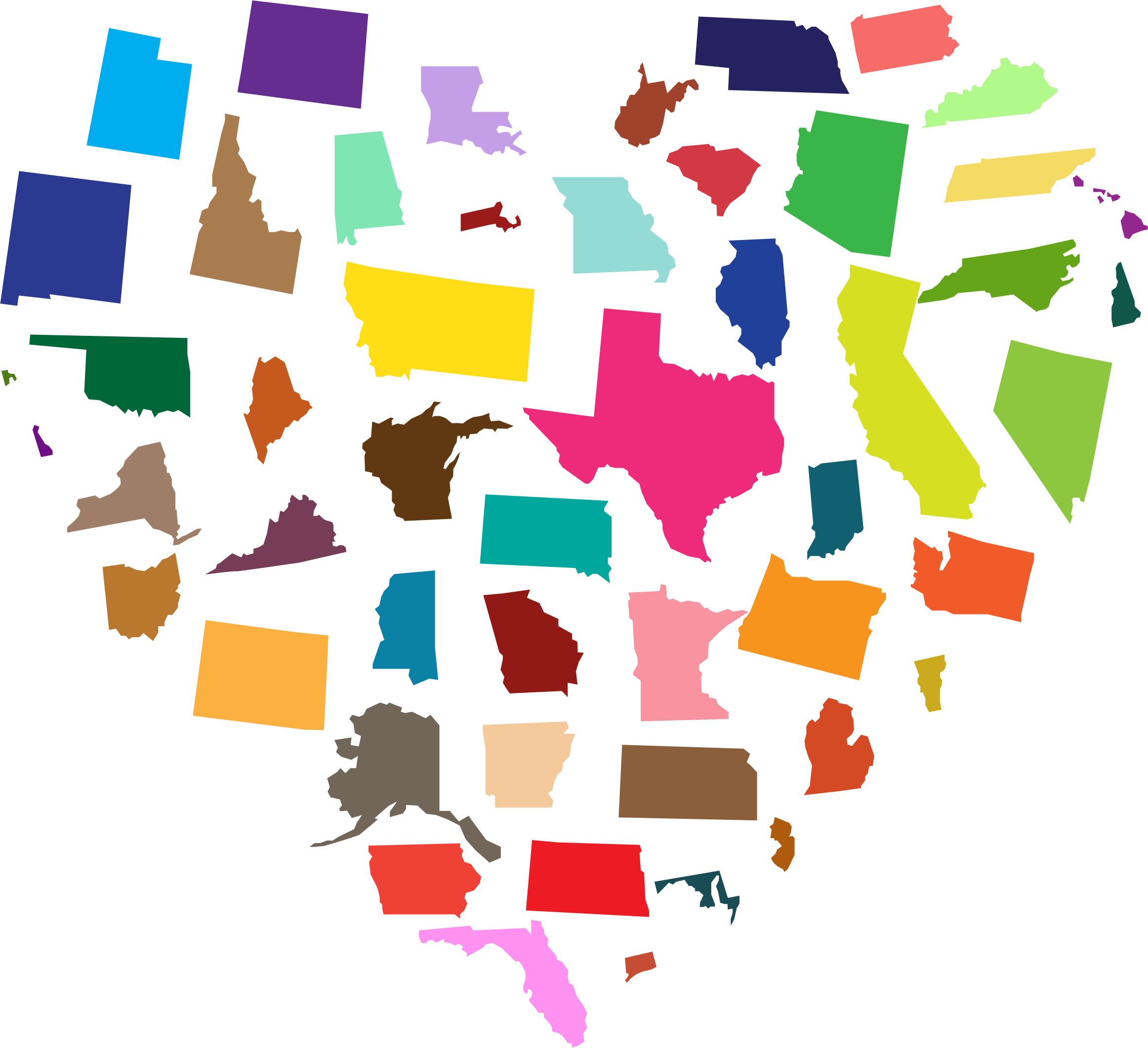Heart United States Big Image Png - United States Heart Clipart (2324x2122), Png Download