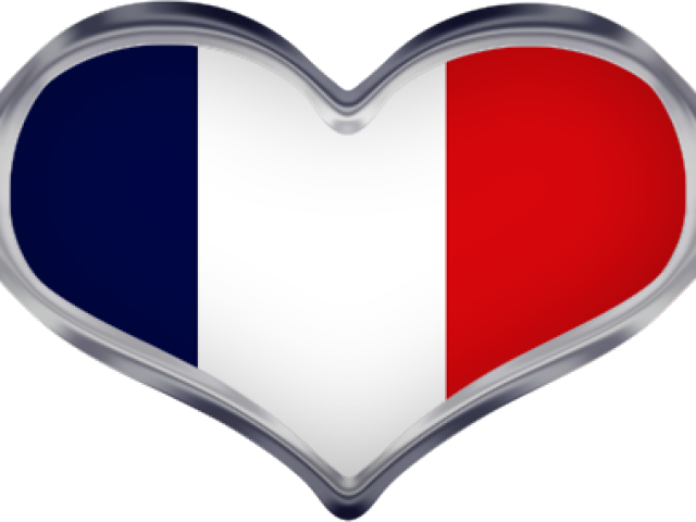 French Flag Clipart - Heart - Png Download (640x480), Png Download