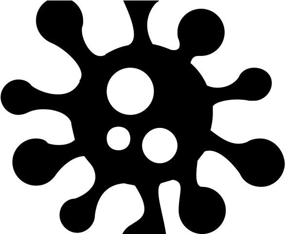 Virus Clipart Black And White - Computer Virus Symbol - Png Download (640x480), Png Download
