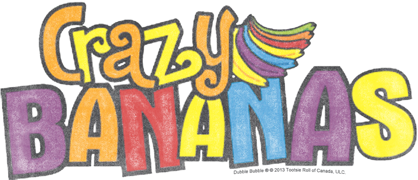 Dubble Bubble Crazy Bananas Kid's T-shirt - Visual Arts Clipart (850x449), Png Download