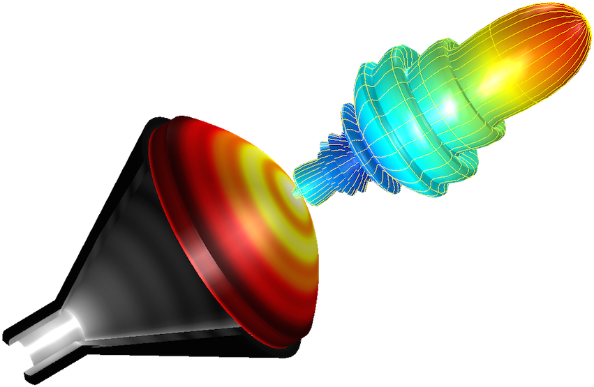 Figure Depicting A Conical Horn Lens Antenna Simulation - Antenna Clipart (1000x563), Png Download
