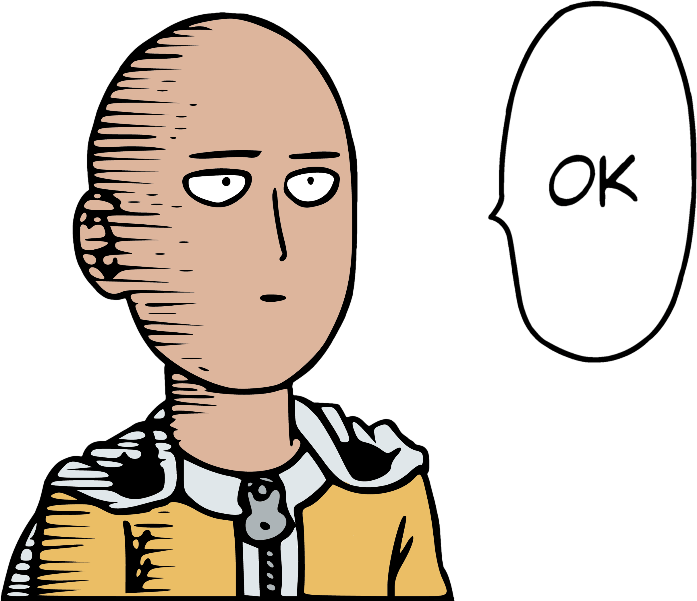 Ok Face Cliparts Saitama Ok One Punch Man Png Download Full Size 