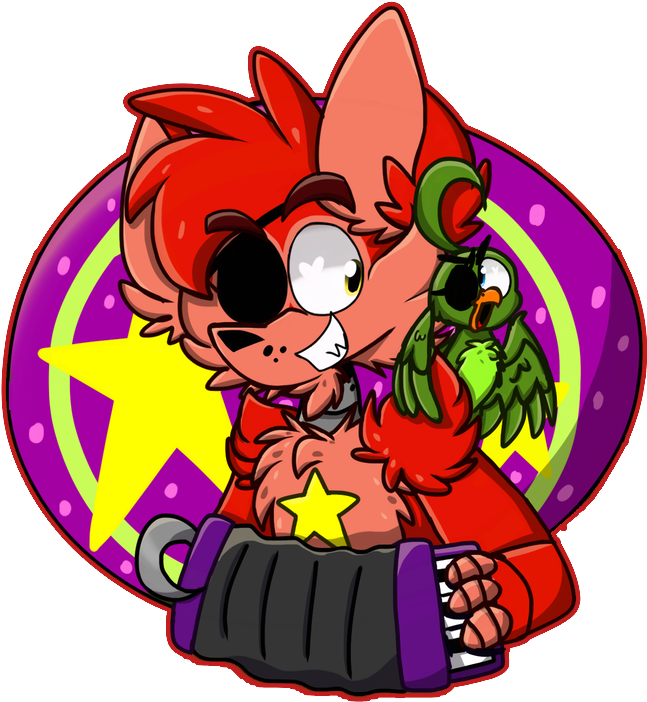 Rockstar Foxy [fnaf] By Pegasusvixen7950 - Rockstar Foxy Kawaii Clipart (757x768), Png Download