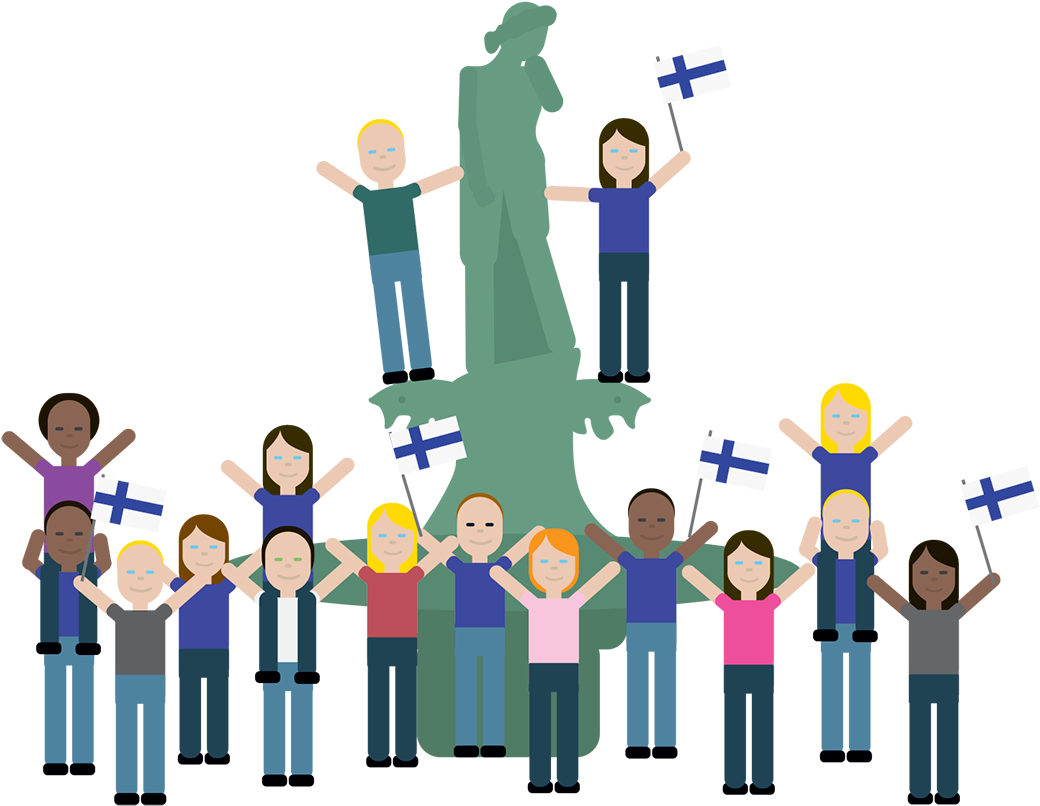 Finland Is The Safest Country In The World - Torilla Tavataan Clipart (1000x1000), Png Download