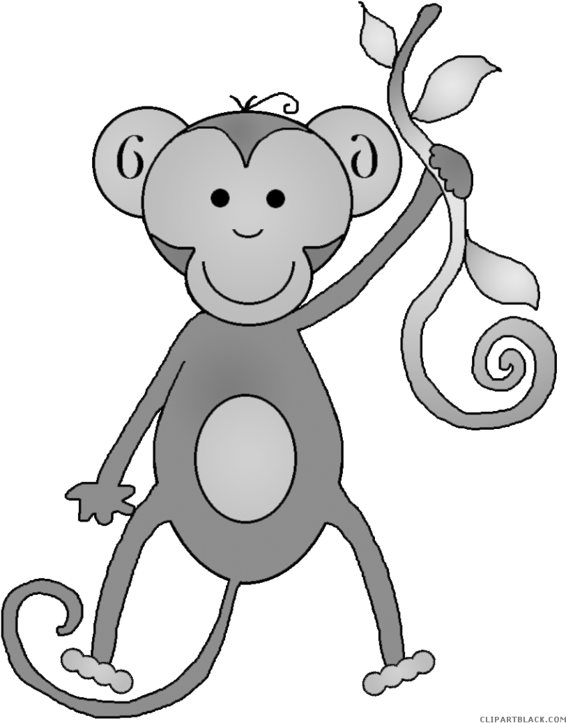 Monkey Clipart Black And White - Monkey Poems - Png Download (830x1053), Png Download