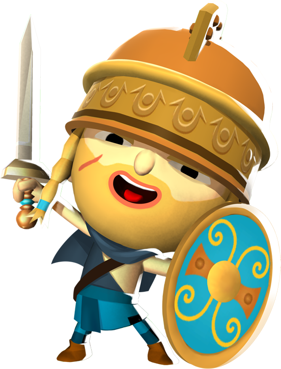 Cartoon Roman Spear Png - Gaul Clipart (864x993), Png Download