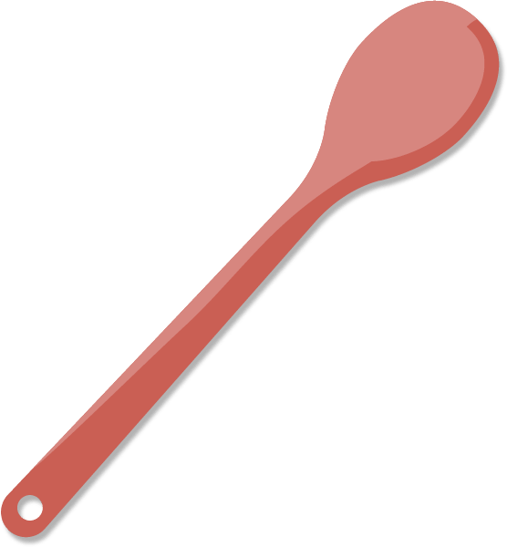 Spoon Clipart Kutsara - Spatula Red - Png Download (556x600), Png Download