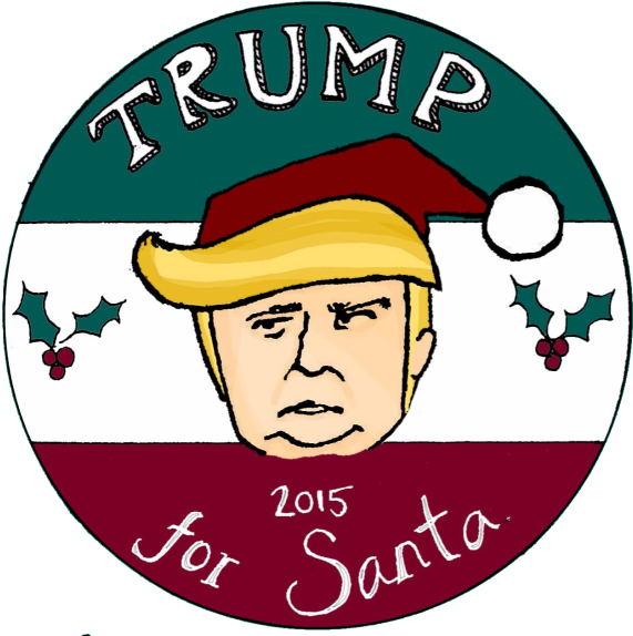 Donald Trump Christmas Cards - Talking Trump Christmas Card Wishes You A Merry Christmas Clipart (620x585), Png Download