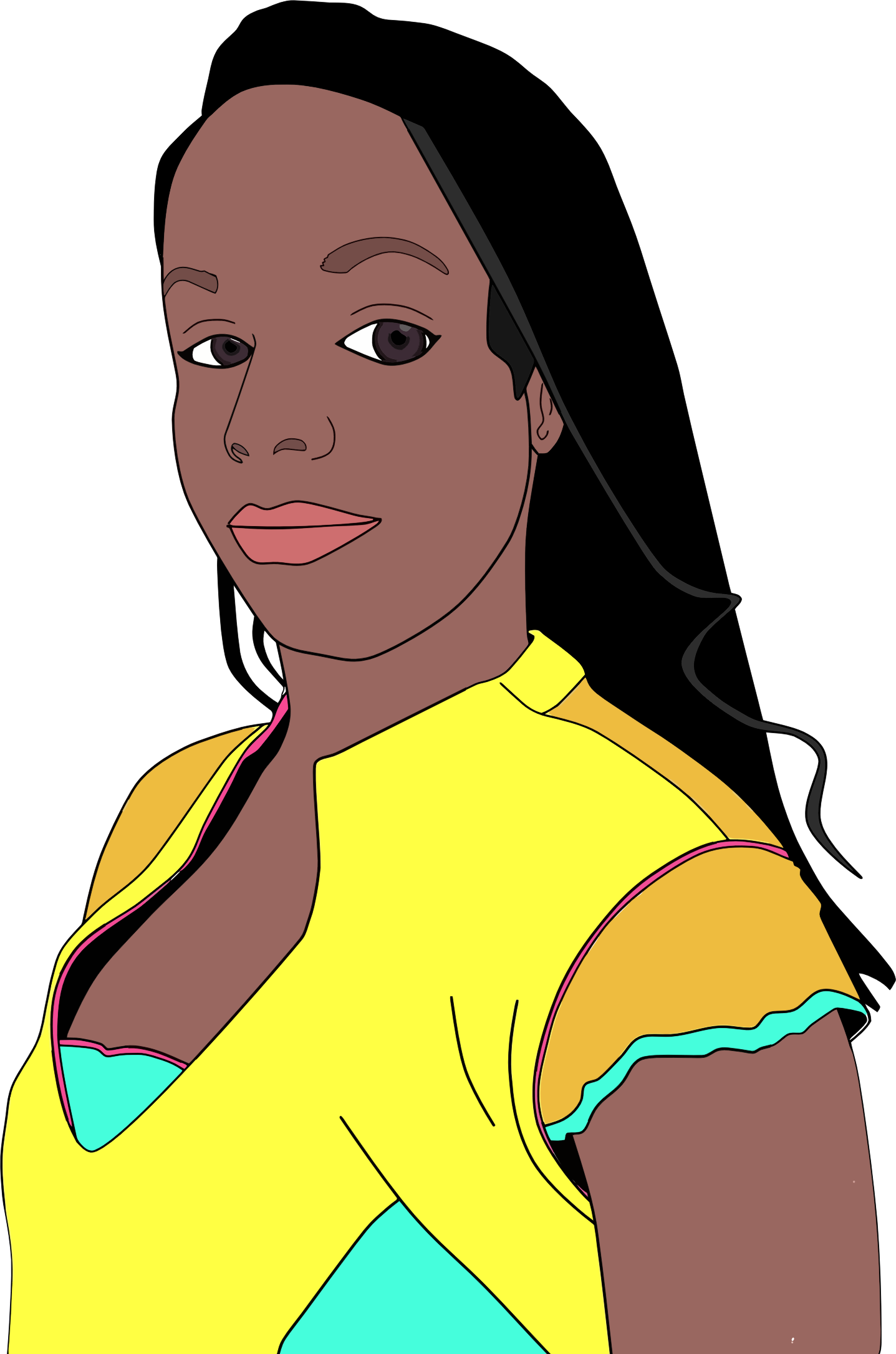 Big Image - Illustration Visage Clipart (1437x2172), Png Download