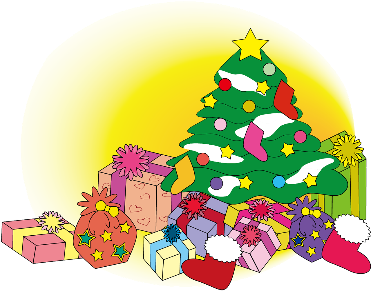 Christmas, Winter, Tree, Gift - Christmas Tree And Gifts Clip Art - Png Download (794x720), Png Download