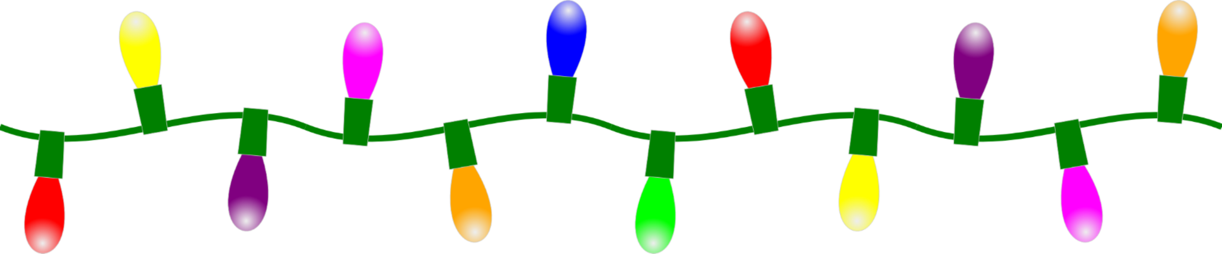 Xmas Vacation Cliparts - Christmas Light Clipart Border - Png Download (1600x333), Png Download