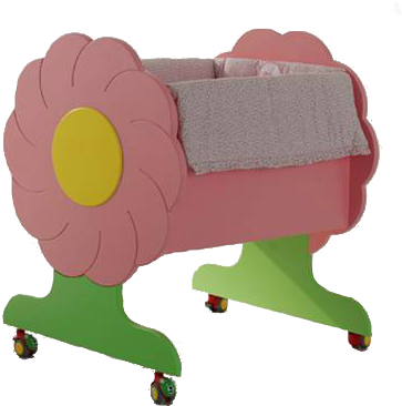 Mimosa Pink - Collection Rosabel Mimosa Wooden Portable Mini Crib Clipart (600x700), Png Download