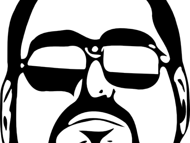 Goggles Clipart Man Clipart - Men's Cool Guy Head Long Sleeve White - Png Download (640x480), Png Download