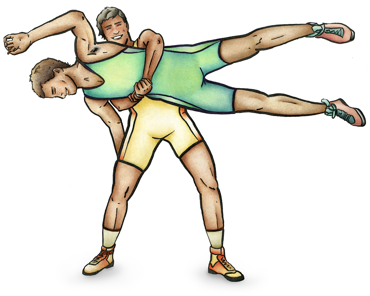 The Wrestling Coloring Book Live - Book Clipart (1298x1046), Png Download