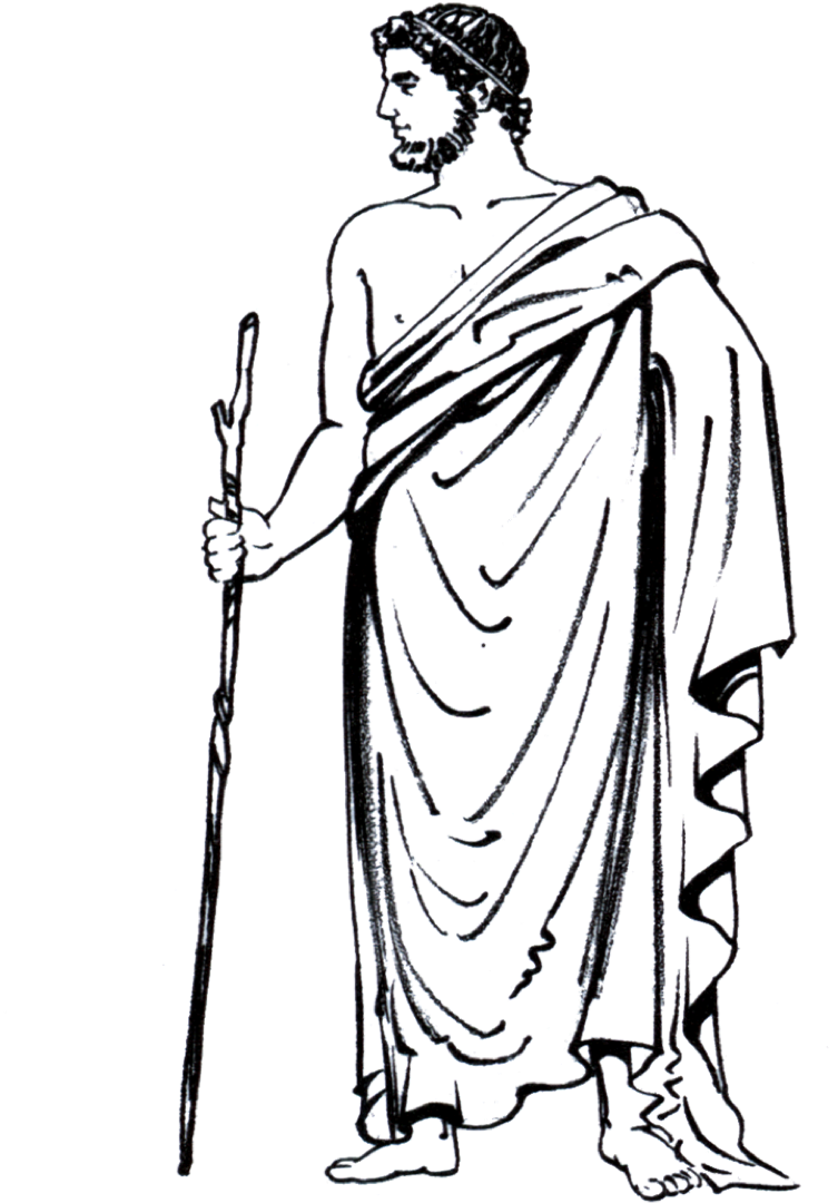 Ancient Drawing At Getdrawings Com Free For - Himation Greek Clipart (762x1125), Png Download
