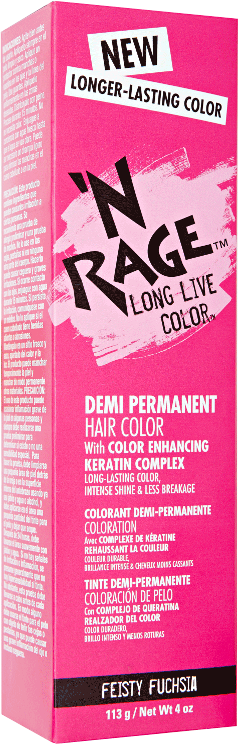 'n Rage Demi Permanent Hair Color - N Rage Feisty Fuchsia Clipart (1500x1500), Png Download