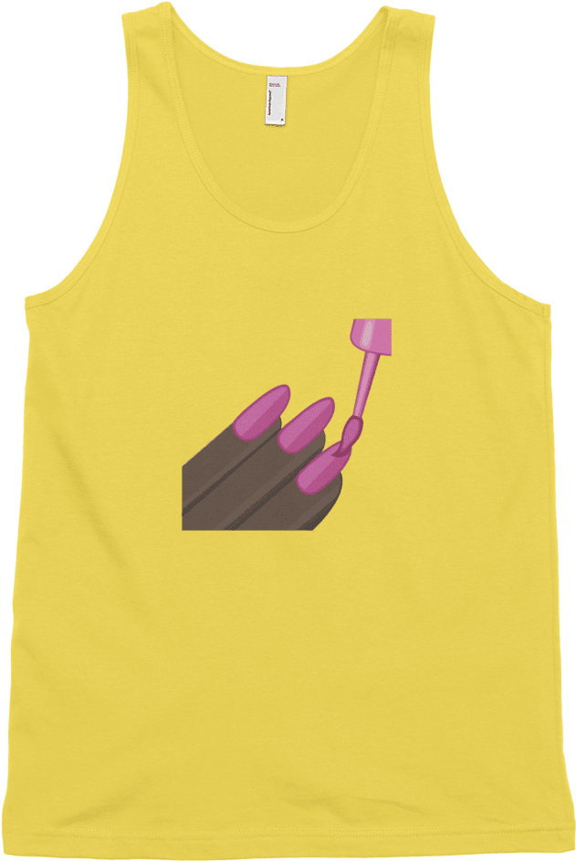 Nail Polish Emoji Yellow - Active Tank Clipart (1000x1000), Png Download