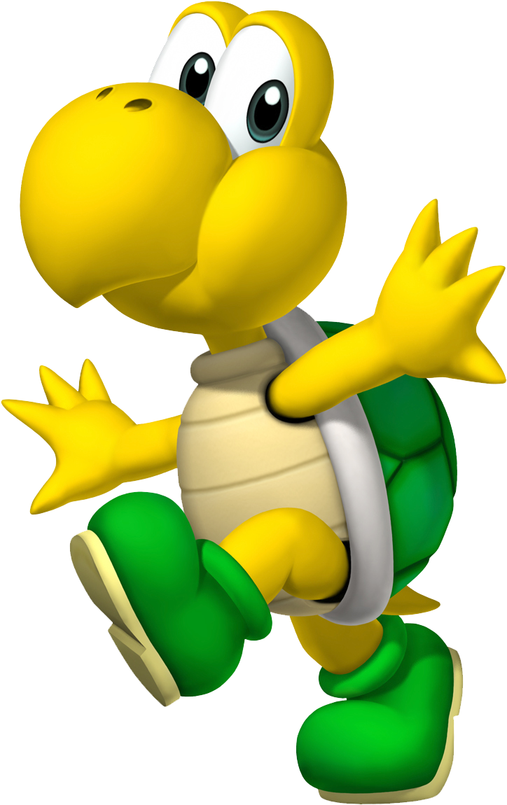 The Word "koopa" - Koopa Troopa Clipart (815x1208), Png Download
