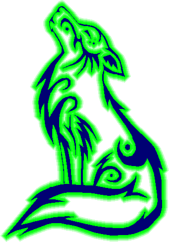 Glowing Wolf - Howling Wolf Coloring Page Clipart (768x1024), Png Download