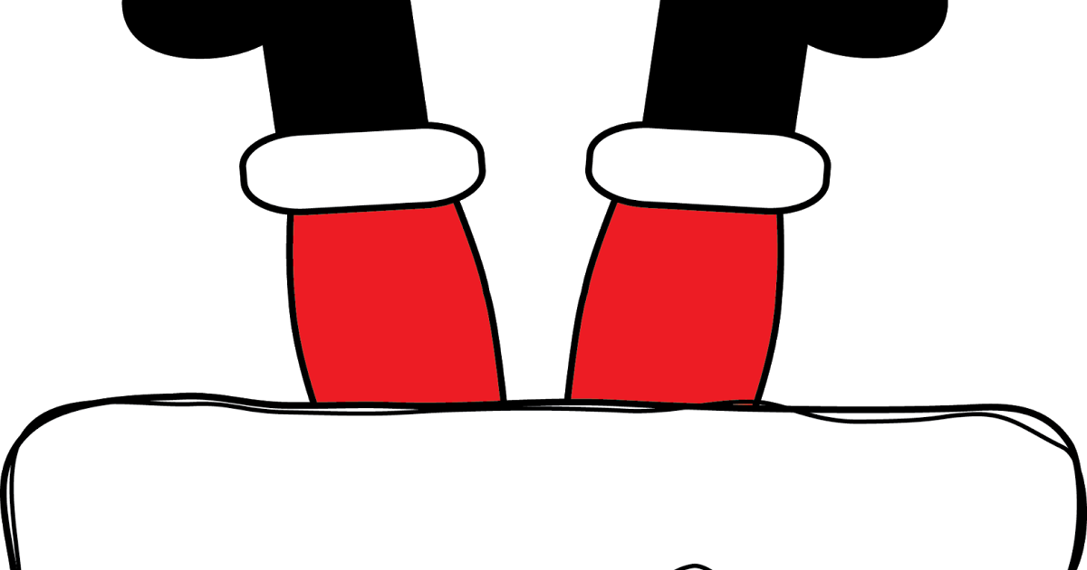 Santa Claus Chimney Fireplace Clip Art - Santa Legs Out Chimney - Png Download (1200x630), Png Download