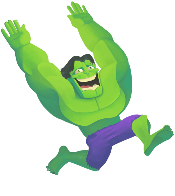 Hulk Clipart Happy - Happy Hulk - Png Download (900x862), Png Download