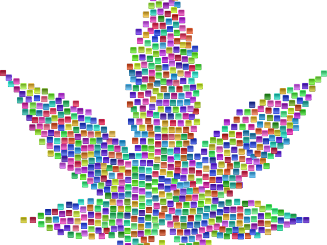 Weed Clipart Rainbow - Clip Art - Png Download (640x480), Png Download