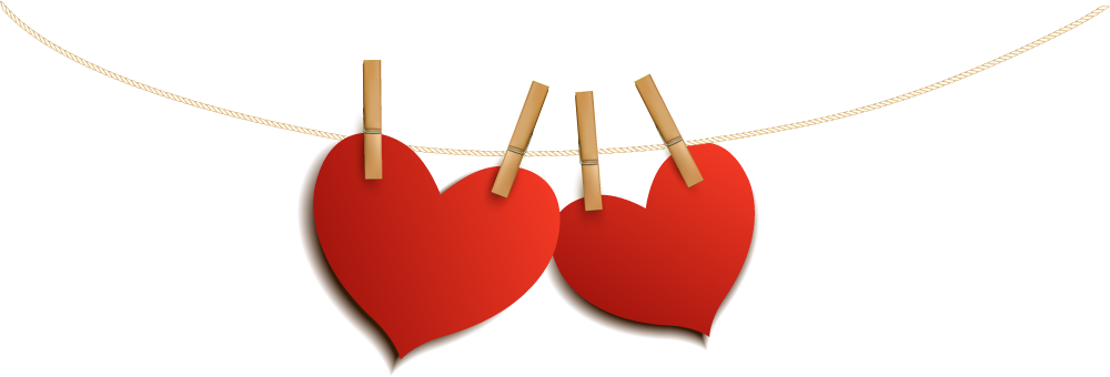 Clipart Heart - หัวใจ น่า รัก ไม่มี พื้น หลัง - Png Download (1000x340), Png Download