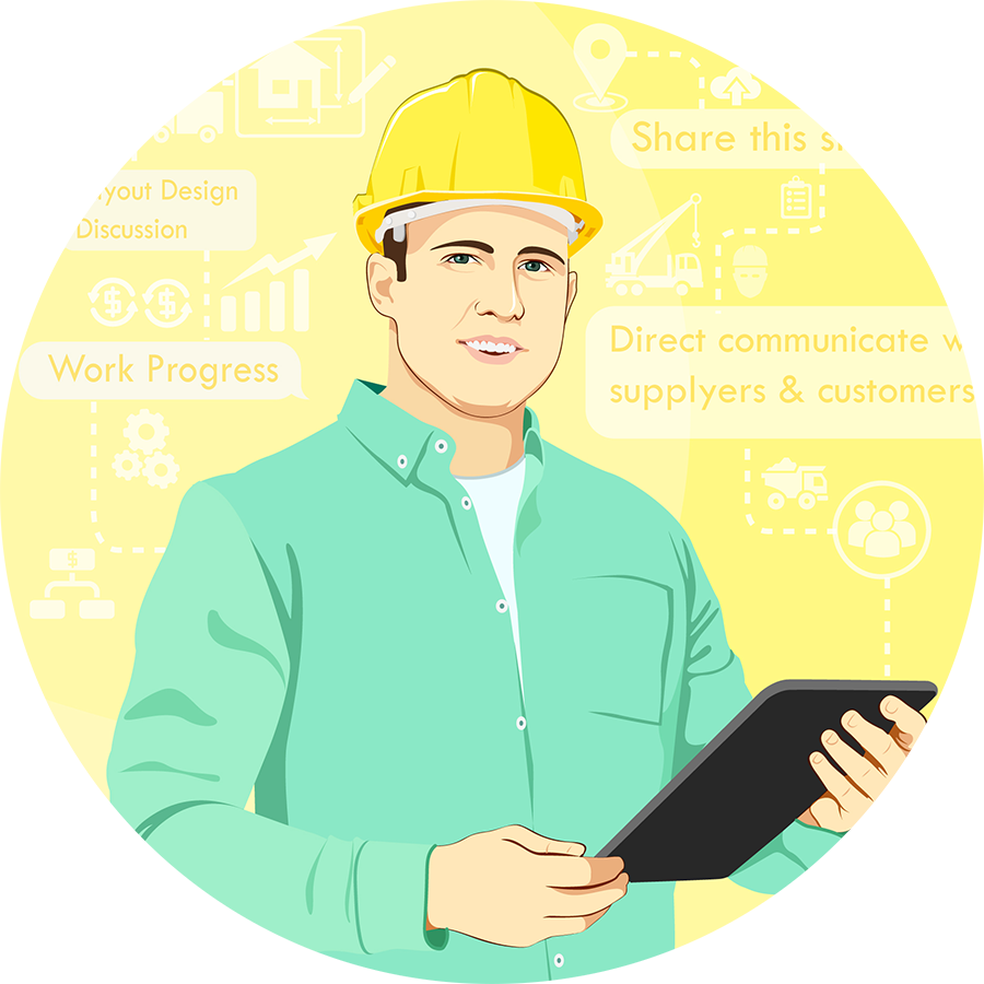 Construction - Flores Fuxico Clipart (900x900), Png Download