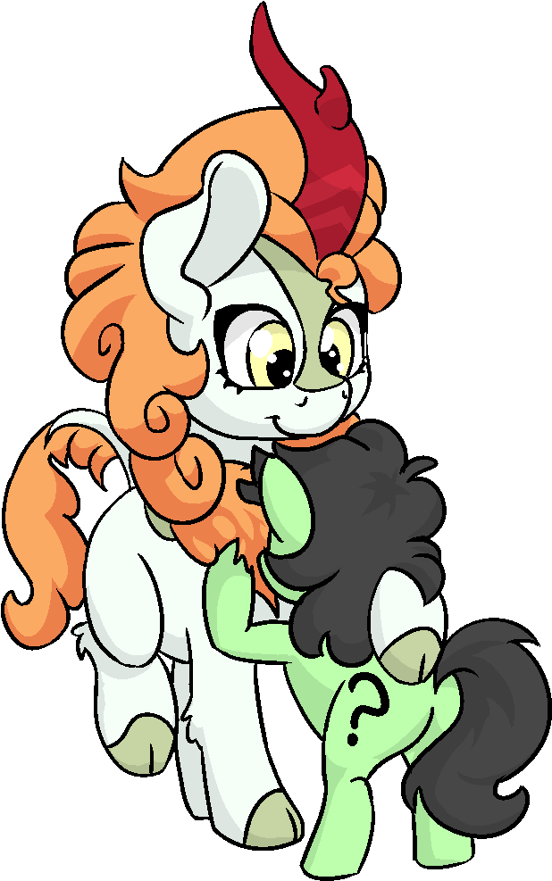 Lockhe4rt, Autumn Blaze, Female, Filly, Hug, Kirin, - Mlp Kirin X Anon Clipart (660x1018), Png Download