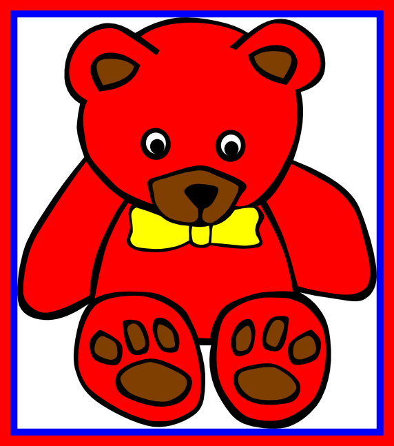 Graphic Library Library Beard Clipart Red - Blue Teddy Bear Clipart - Png Download (572x647), Png Download