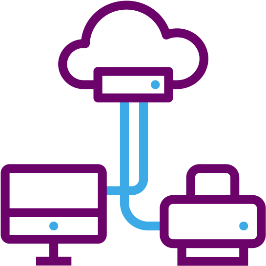 Printing From The Cloud - Icon Clipart (576x576), Png Download