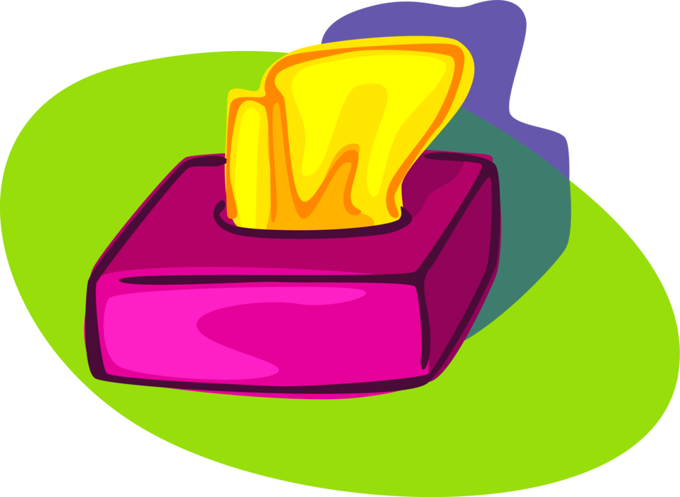 Vector Illustration Of Kleenex Facial Tissue - Kleenex Box Clipart (958x700), Png Download