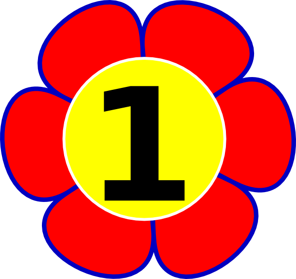 Counting Flower Clip Art - Clip Art - Png Download (600x565), Png Download