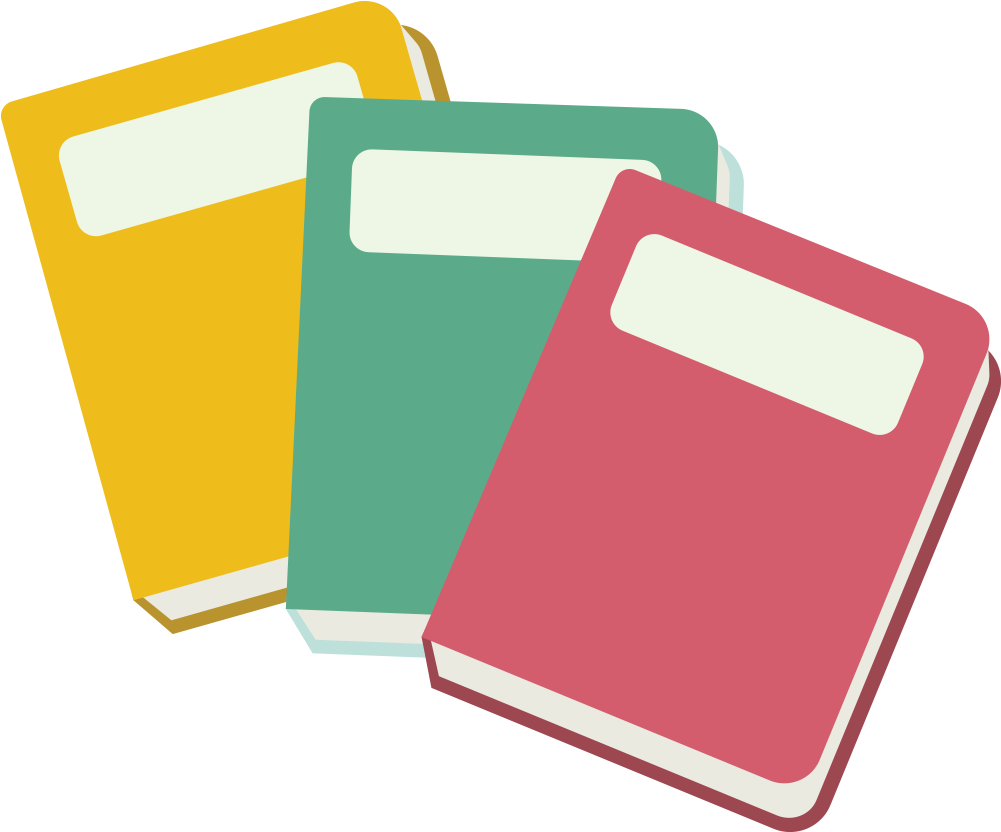 This Is A Sticker Of 3 Books - Book Clipart (1000x1000), Png Download