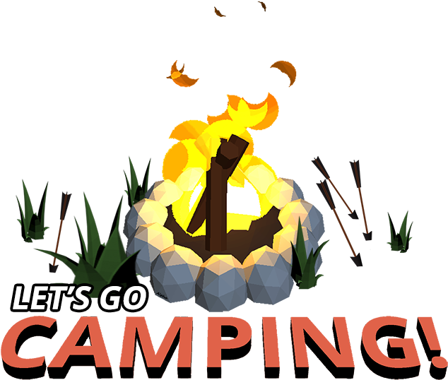Clipart Tent Hiking - Let's Go Camping Clipart - Png Download (720x591), Png Download