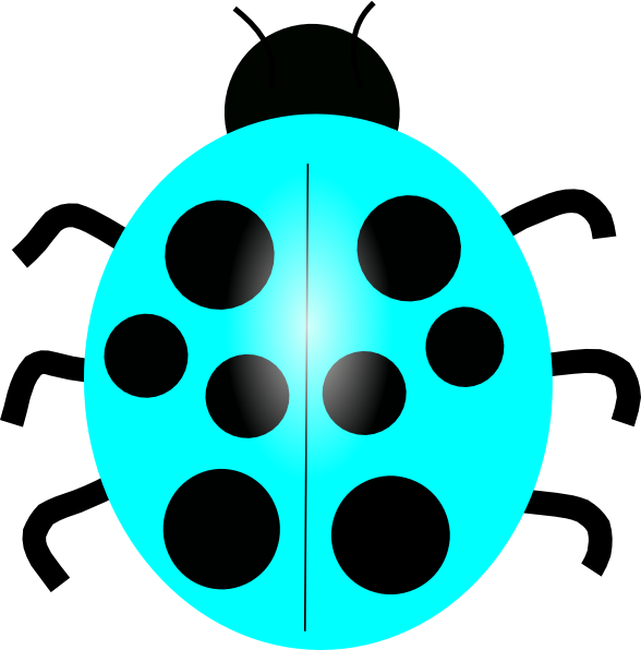 Lady Bugs Clipart Blue - Png Download (588x596), Png Download