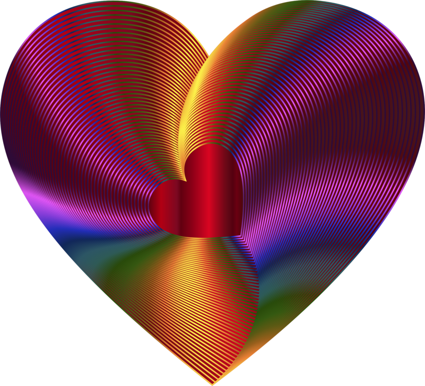All Photo Png Clipart - Rainbow Heart Png Transparent Png (827x750), Png Download